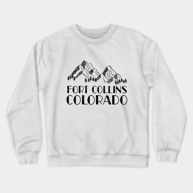 Fort Collins Colorado CO Colorado tourism Crewneck Sweatshirt by BoogieCreates